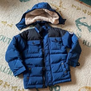 Diesel winter down parka for kids, boys size 8.